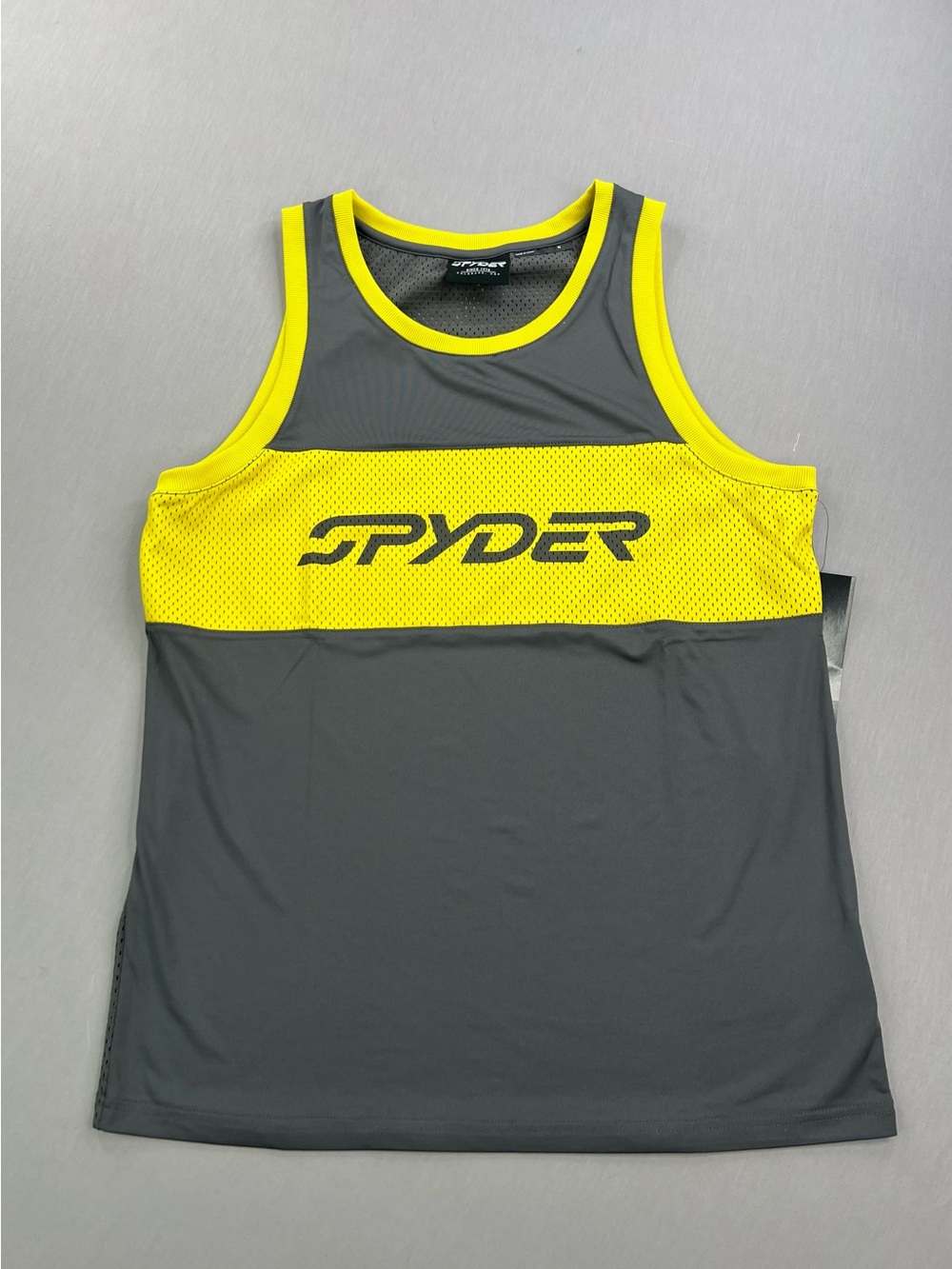 SPYDER MENS OLSON SLEEVELESS VENTED MESH ATHLETIC TANK TOP